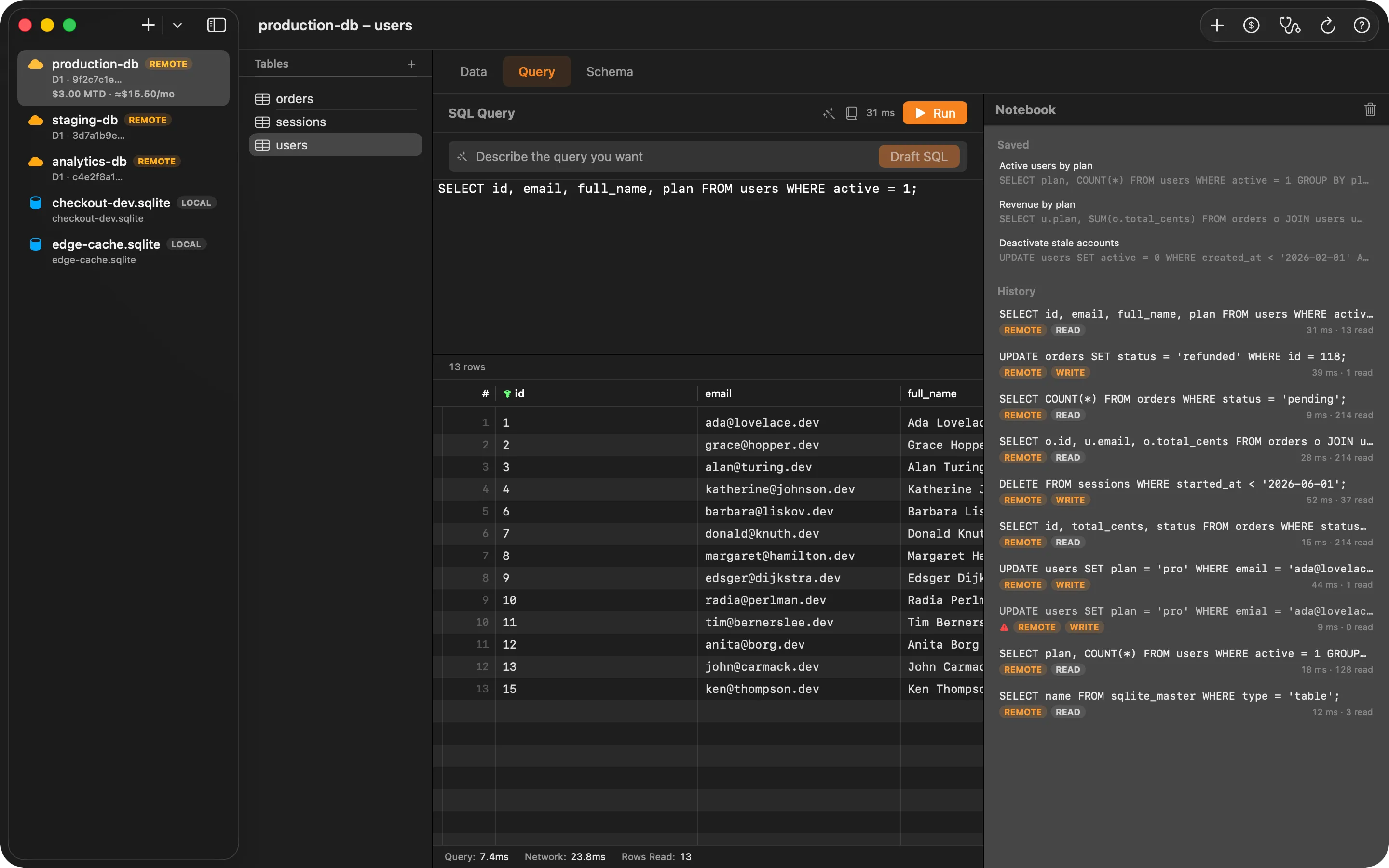 Query Notebook