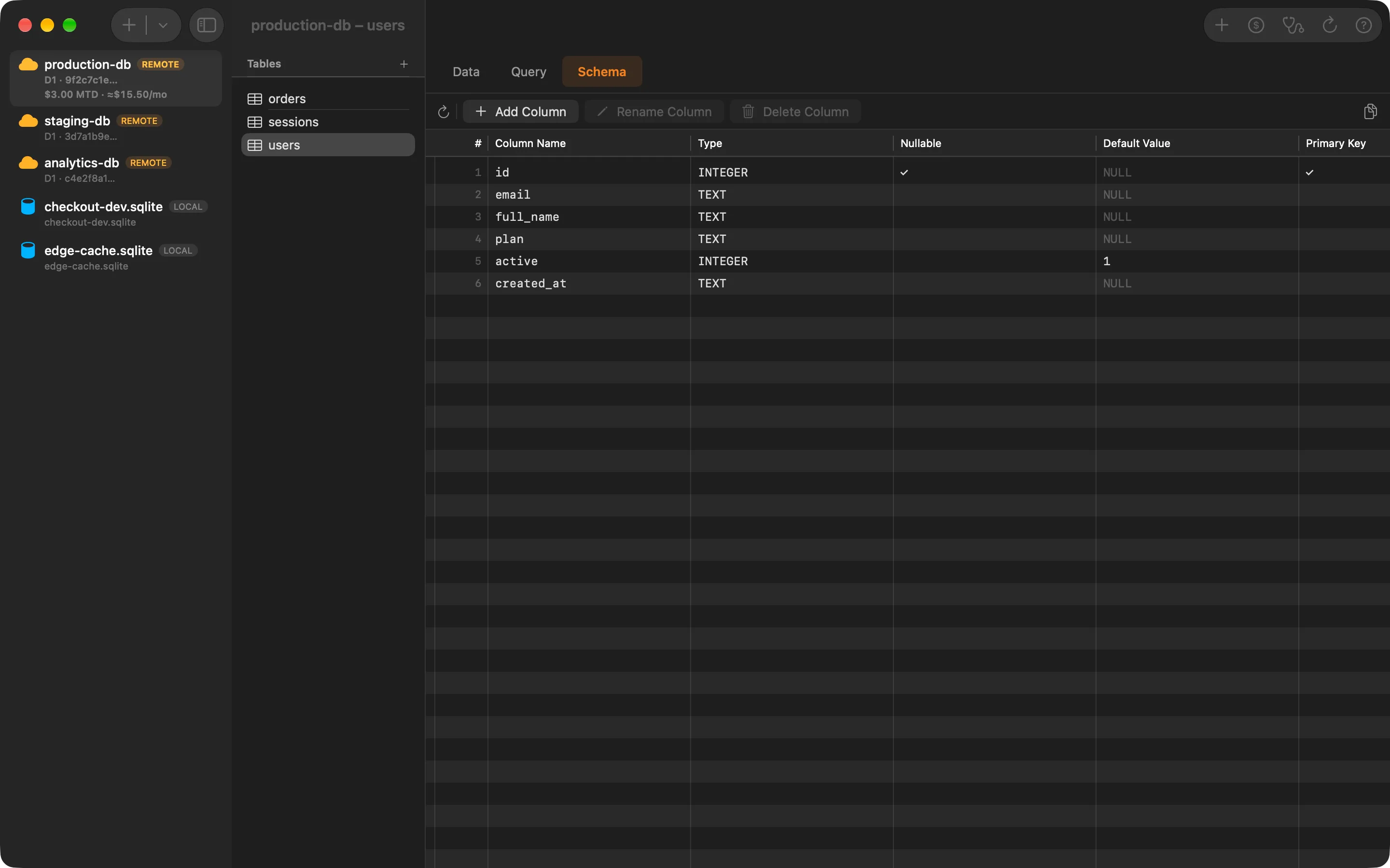Schema Viewer — Change the schema, see the SQL first